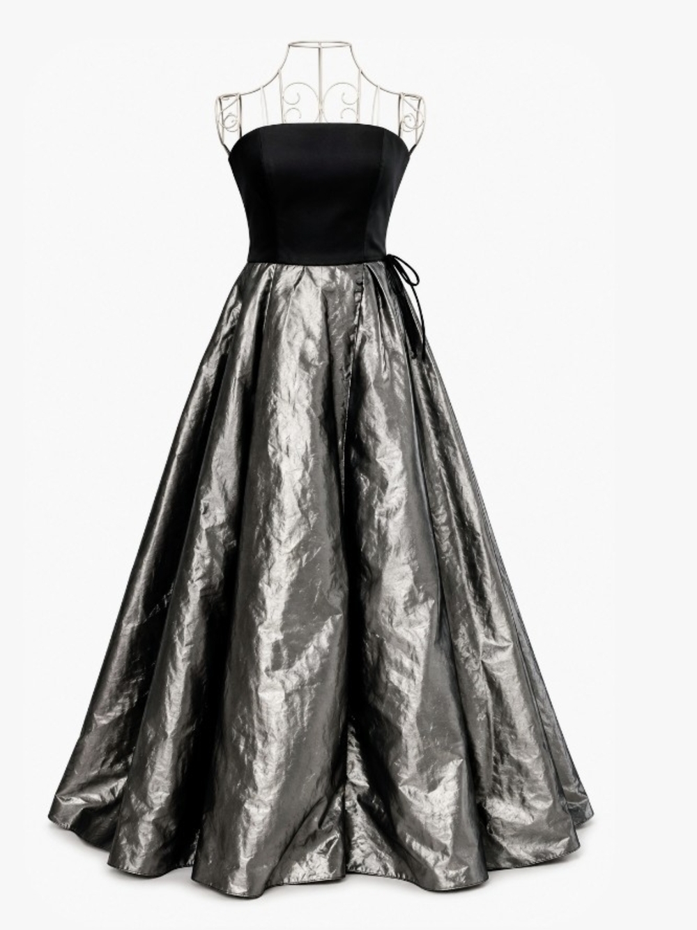 MOB MOG Holiday Ready Scott McClintock Silver Metallic Ball Skirt
